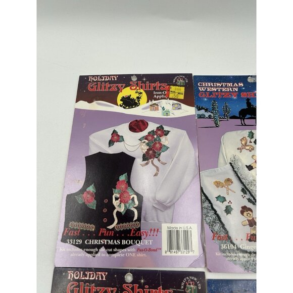 Glitzy Shirts Iron-On Applique Kit Lot of 4 VTG 90s zafs Toy Soldier, Christmas - Picture 5 of 9